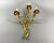 Rococo Vintage Rococo Style Gilt Bronze Wall Sconce with 3 Lights For Sale - Image 3 of 10