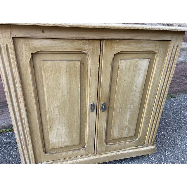 French Alsace Farmer Painted Buffet, 1890s For Sale - Image 10 of 14