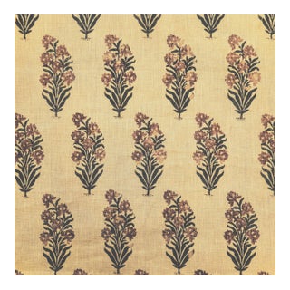 Chelsea Textiles - Indian Iris Linen Designer Fabric by the Yard For Sale