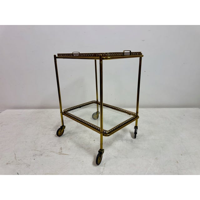 French Brass Drinks Trolley, 1960s For Sale - Image 9 of 18