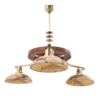 Mid-Century Art Deco Style Chandelier, Poland, 1950s For Sale