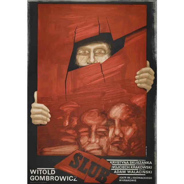 Slub - Poster is a vintage offset print realized in 1976. Signed on the plate Good conditions.