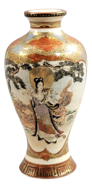 Antique Japanese Meiji Satsuma Miniature Vase from Chosei