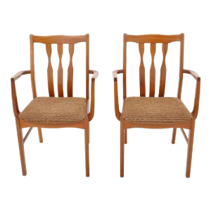 Mid-Century Modern Captain's/Armchairs in Teak, 1960s - A Pair