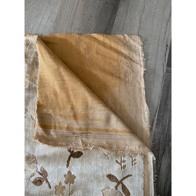 Textile 1970s Floral Velveteen Upholstery Fabric 1.84 Yards For Sale - Image 7 of 8