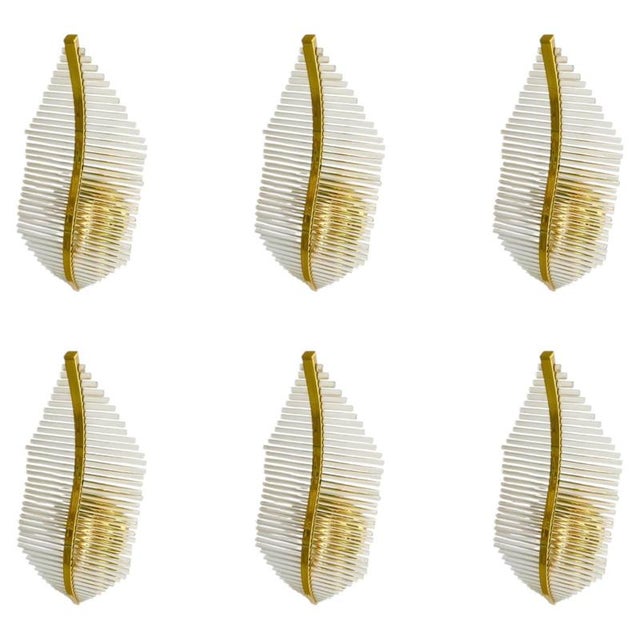 Murano Glass Wall Light by Gaetano Sciolari, Italy 1970s, Set of 6 For Sale - Image 12 of 12