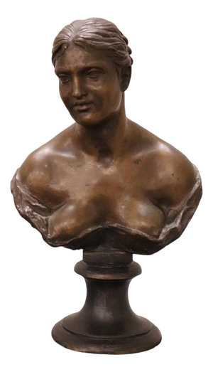 Bronze Bust of a Young Woman, Early 20th Century