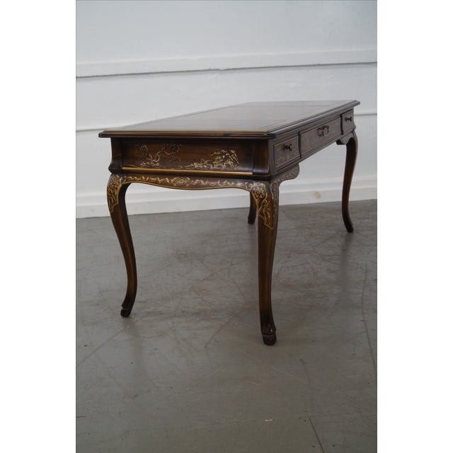 Drexel Heritage Chinoiserie Leather Top Desk Chairish