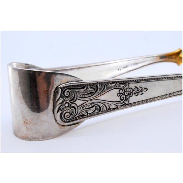 Silver Silver Ice Tongs in the Shape of Golden Claws For Sale - Image 8 of 11