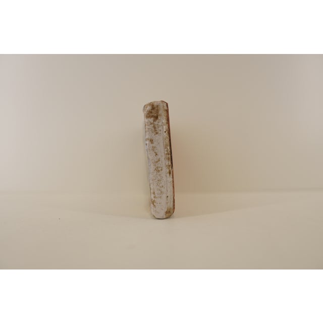 Hand-Painted Castelli Maiolica Portrait Tile For Sale - Image 9 of 14