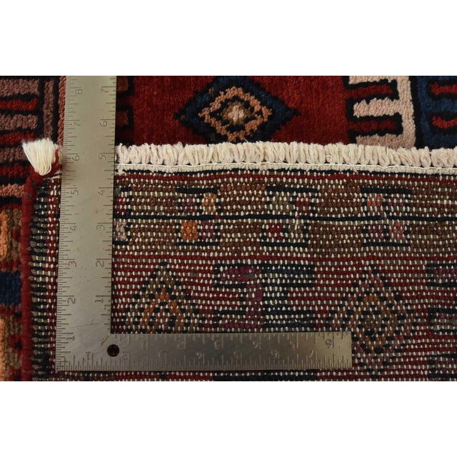 Zanjan Rug 3’11” X 5’8” Blue Wool Vintage Tribal Hand-Knotted Oriental Carpet For Sale - Image 13 of 13