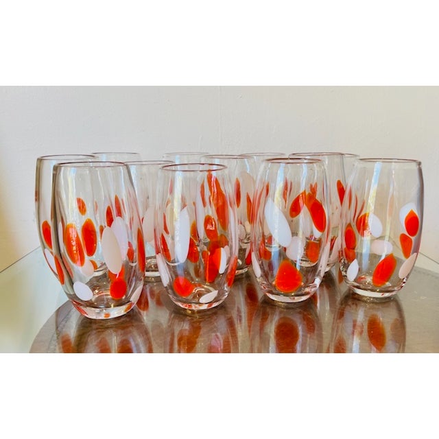 Set of 12, Handblown Vintage Glasses For Sale - Image 15 of 17