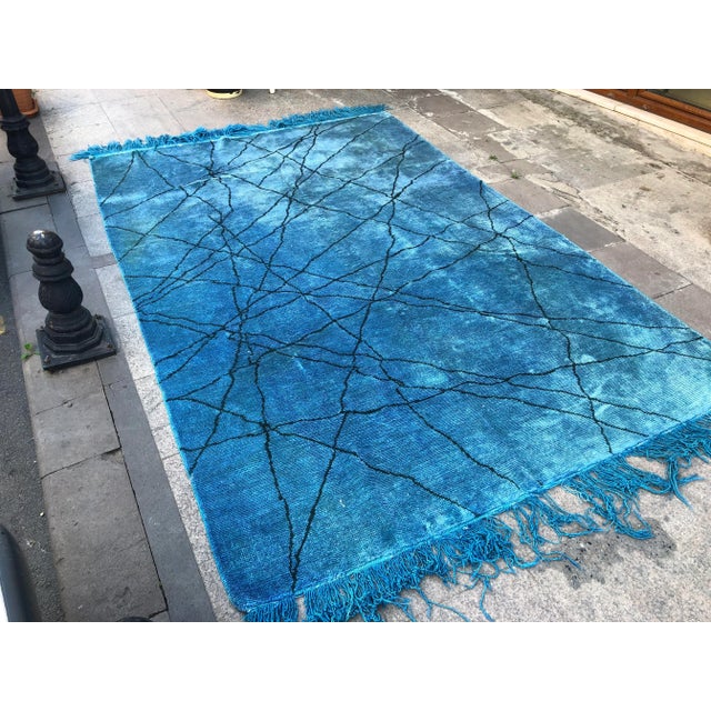 1960s Vintage Turkish Hemp Rug- 6′9″ × 9′9″ For Sale - Image 6 of 11