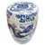 Late 20th Century Chinese Blue & White Garden Stool With Dragon & Phoenix For Sale - Image 5 of 9