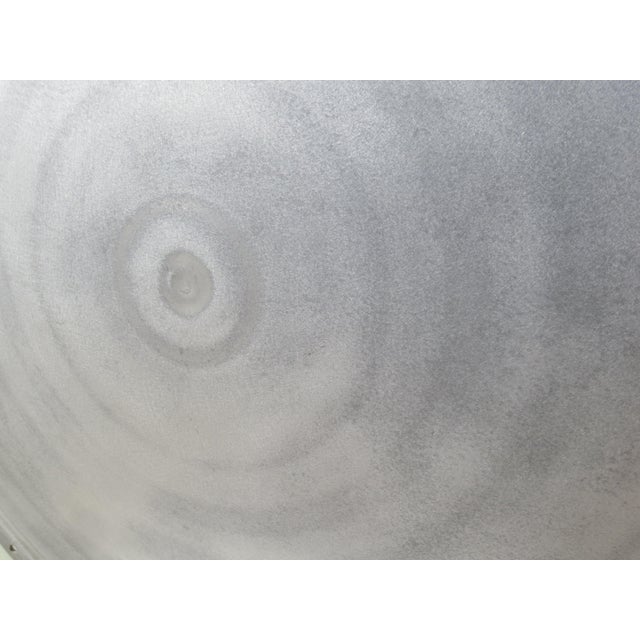 Dove Gray Sculpture Aluminum Disk 40" For Sale - Image 8 of 12
