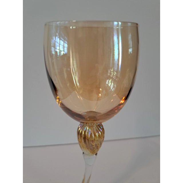 Brionis Dolphin Stem Vintage Goblets- Set of 4 For Sale - Image 11 of 12