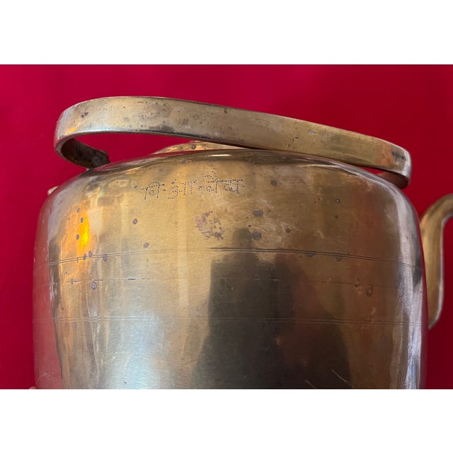 Metal Antique 19th Century English Colonial Brass Tea Kettle For Sale - Image 7 of 18