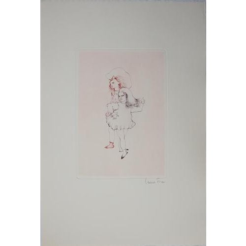 Leonor Fini, Upset Young Girl, 1973, Etching For Sale - Image 4 of 6