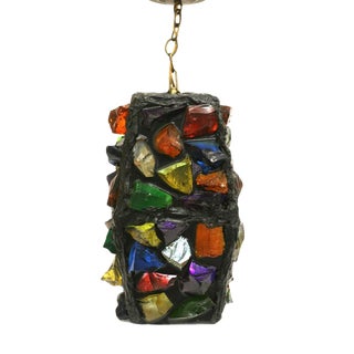 1960s Rainbow Lucite Shard Light Fixture For Sale