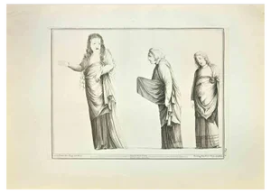Nicola Billy, Mourning, Etching, 18th Century