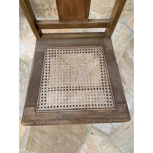 Early 20th Century Vintage Cane and Wood Chair For Sale - Image 4 of 7