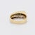 1980s White and Yellow Gold Ring with Sapphires and Diamonds, Size 6 For Sale - Image 5 of 5