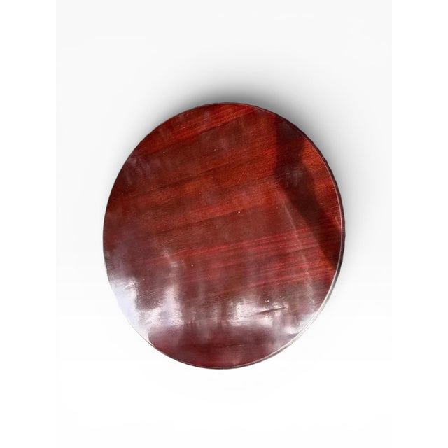 Barbara Barry for Baker Fluted Edge Mahogany Round Entry Table For Sale In Boston - Image 6 of 13