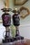 Antique Amethyst Owl & Shield Converted Lamps, Attributed to Boston & Sandwich—Pair For Sale - Image 11 of 18