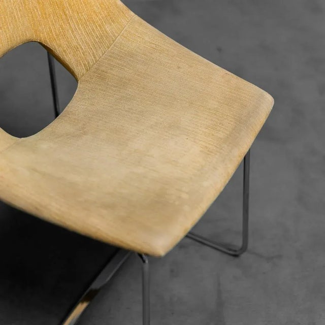 Metal Vintage Velvet Chair by Augusto Bozzi for Saporiti, 1968 For Sale - Image 7 of 12