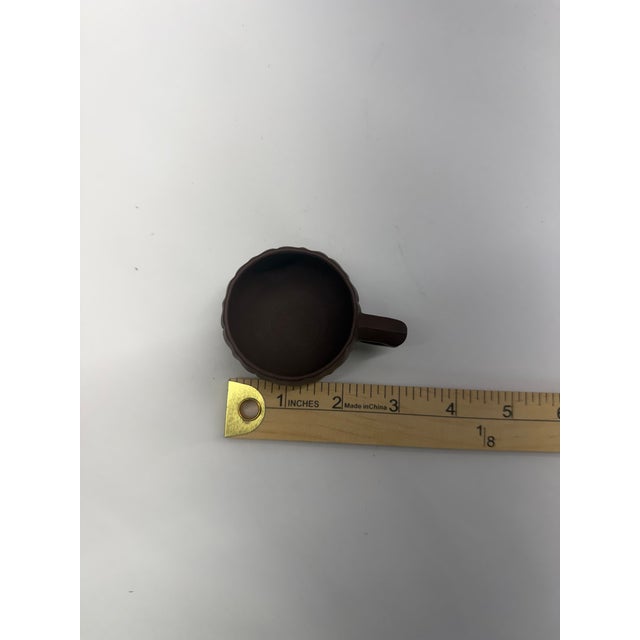 Vintage Chinese Yixing Zisha Clay Teapot and Tea Set With Original Fitted Box - 10 pcs For Sale - Image 16 of 17