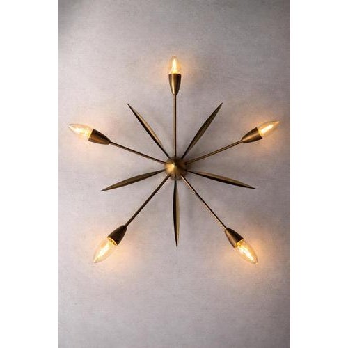 Mid-Century Modern Sputnik Ceiling Lamp in Brass, 1950s For Sale - Image 10 of 10