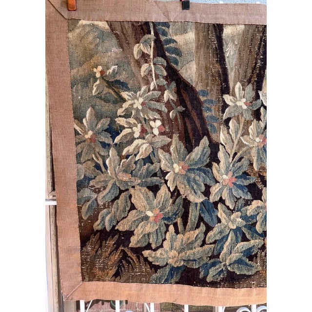 Antique Verdure Tapestry – Large Bird & Prey Scene For Sale - Image 9 of 10