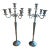 Pair of Oversized Vintage Silver Candelabras For Sale