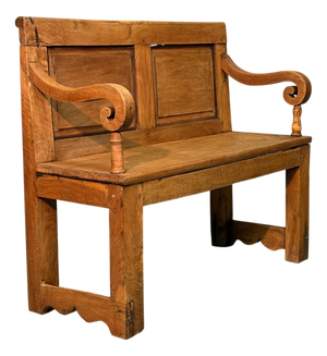 Walnut Bench, 19th Century