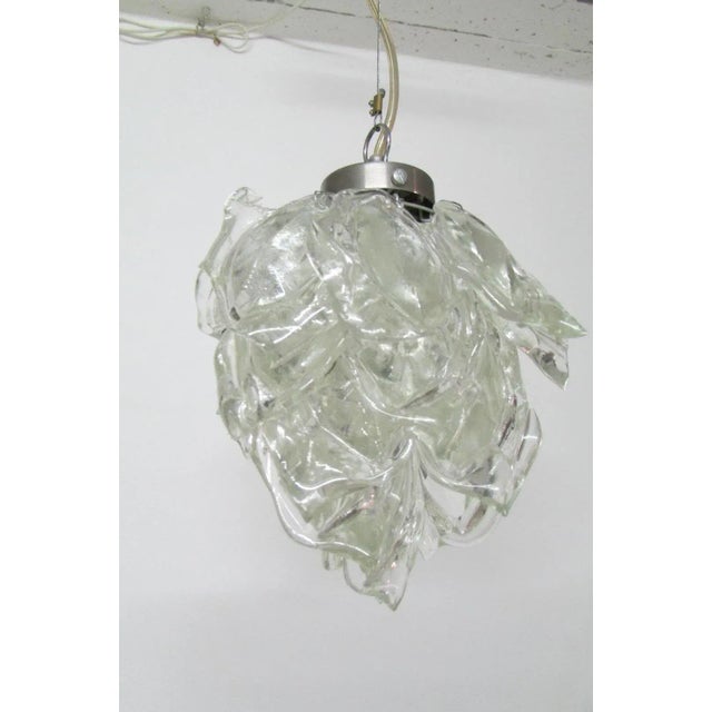 1970s Stainless Steel and Glass Pendant Light, 1970s For Sale - Image 5 of 8