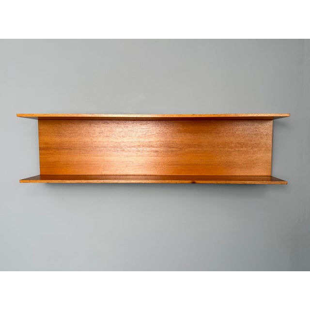 Wilhelm Renz Teak Wall Shelf by Walter Wirz for Wilhelm Renz, 1960s For Sale - Image 4 of 10