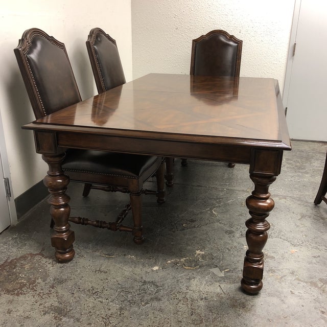 Bernhardt Normandie Manor Dining Table Six Chairs Dining Set Chairish