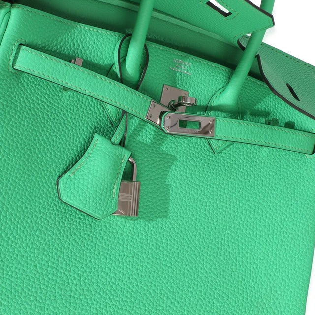 Vert Comics Togo Birkin 25 PHW For Sale - Image 9 of 10