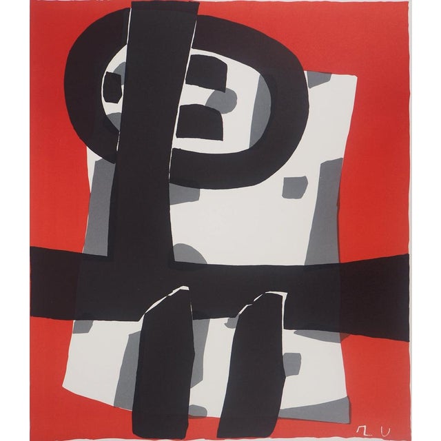 Raoul UBAC (1910-1985) Galerie Maeght Exhibition 1950 Color lithographic poster Signed in the plate with the artist's...