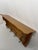 Chestnut Vintage French Tiger Oak 27" Wall Shelf Coat and Hat Rack For Sale - Image 8 of 17