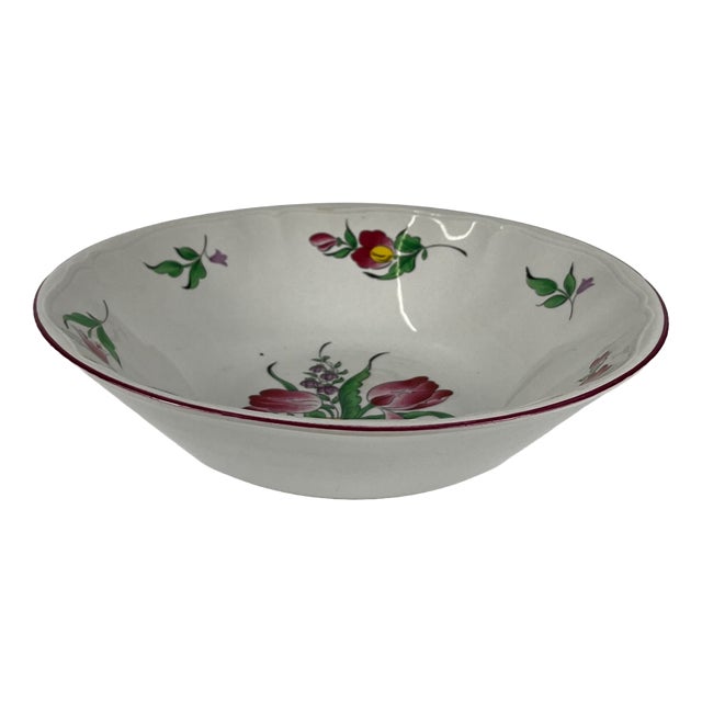 MM Salad Bowl Reverbère Model with Tulip Motif by Kg Lunéville, 1980s For Sale