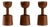Vintage Rosewood Candlesticks by Laurids Lønborg, 1960s, Set of 3 For Sale