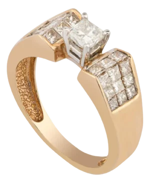 Natural Diamond Ring with 1.00 Carats Diamond in 14k Gold