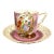 Vintage Royal Halsey Teacup & Saucer: Gilded Pastoral Scene, Reticulated Saucer For Sale