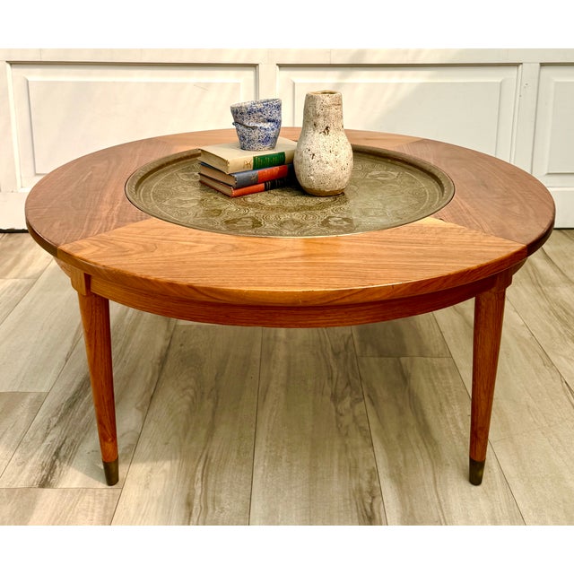 MCM Coffee Table Brass Tray For Sale - Image 17 of 17