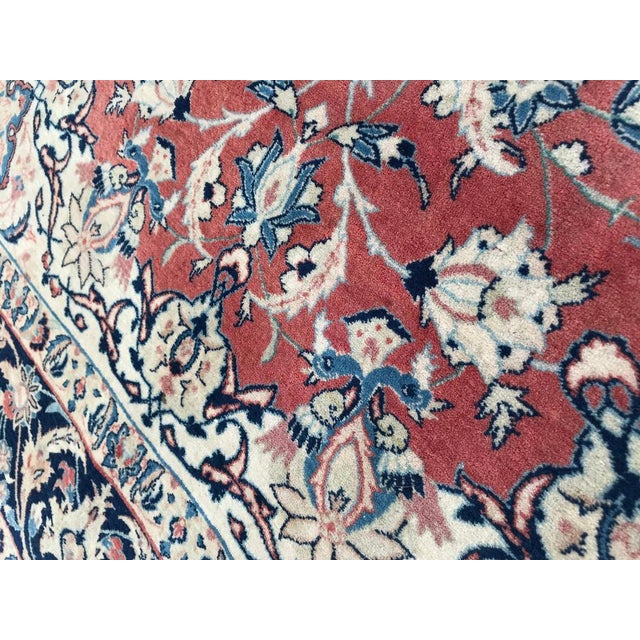 Hand Knotted Isfahan Rug, 1960s For Sale - Image 11 of 17