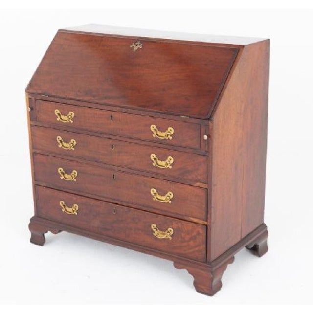 Antique Georgian Mahogany Bureau Desk, 1800 For Sale - Image 3 of 8