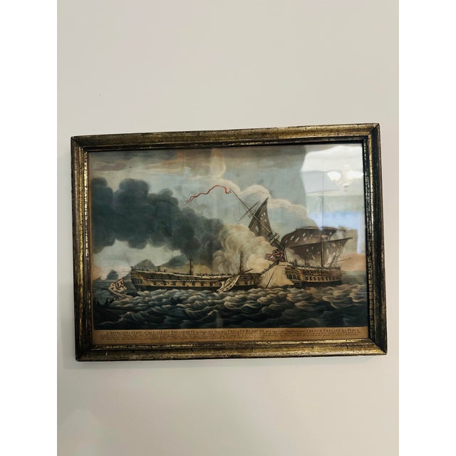Antique Maritime Print, Framed For Sale In Charleston - Image 6 of 8