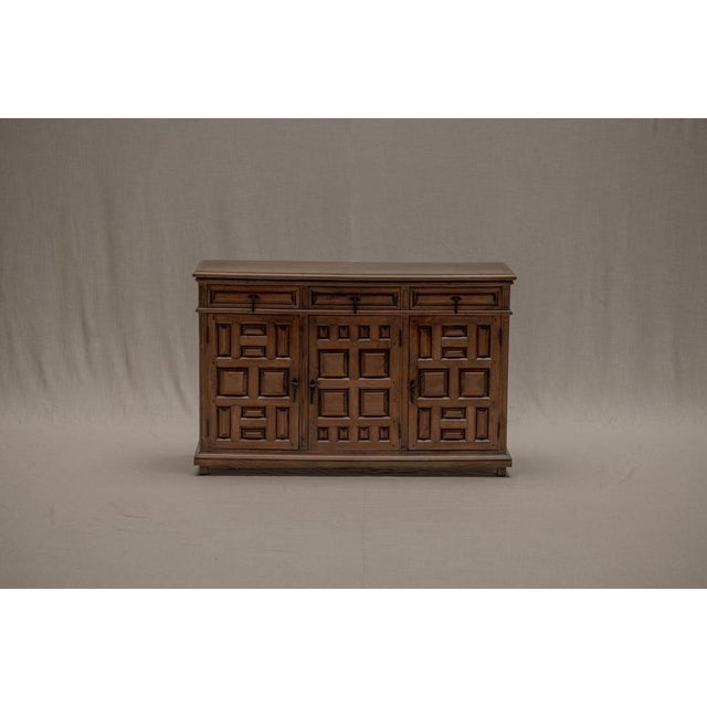 Brutalist Spanish Sideboard in Wood, 1970s For Sale - Image 14 of 18