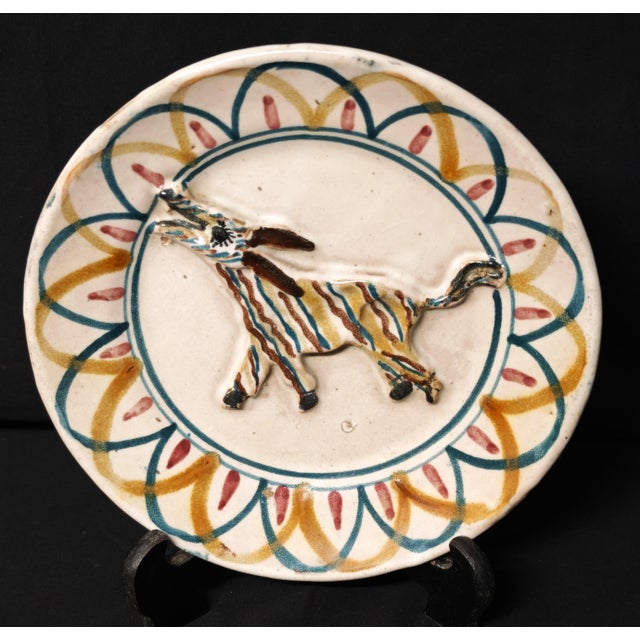 Antique Vietri Maiolica Decorative Plate from Avallone Ceramica Vietri, Italy, 1930s For Sale - Image 13 of 13